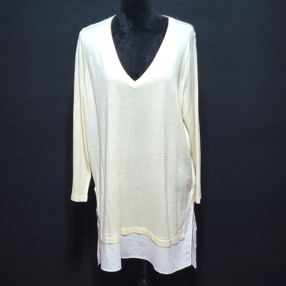 Lauren Ralph Lauren Ivory and White Tunic Size 1X #592 - Picture 1 of 6